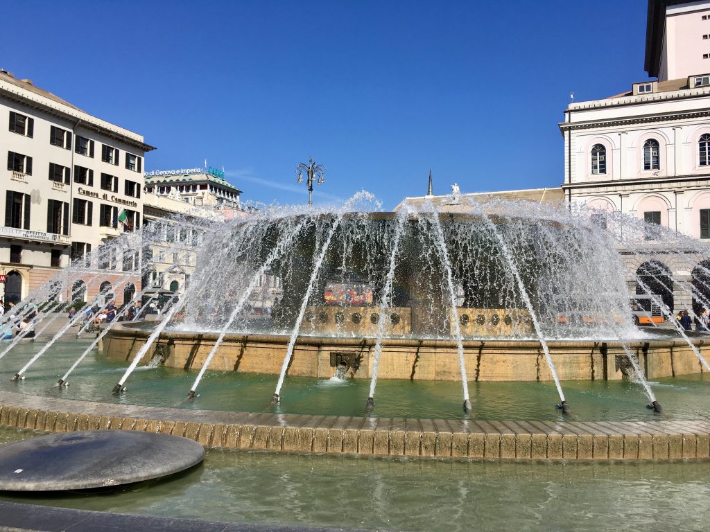 A Piazza del Ferrari Genovában