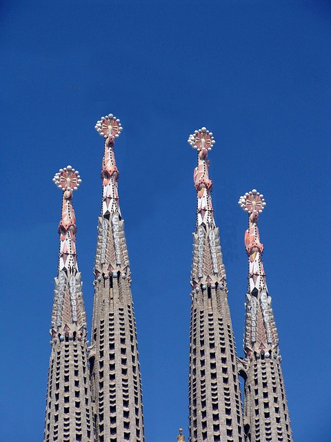 Sagrada Familia Barcelonában a tornyok