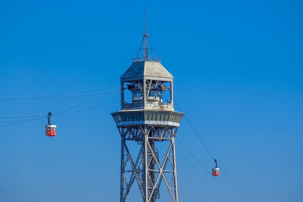 A teleférico Barcelonában